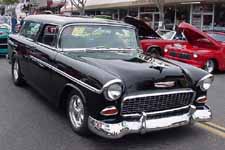Beautiful 1955 Chevy Bel Air Nomad Wagon Painted Onyx Black (687)